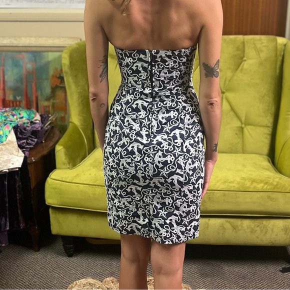 Vintage Betsey Johnson Nautical Dress Size 0 - Picture 3 of 5
